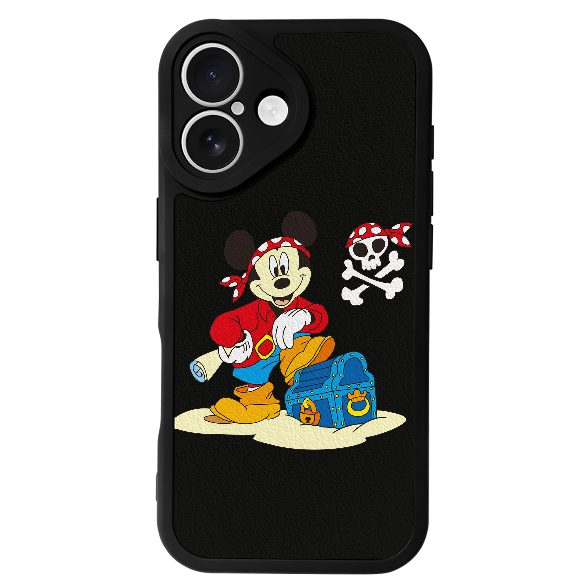 （画像用） ミッキーマウス Mickey Mouse 【iPhone 16シリーズ対応】シリコンスマホケース（レザー調） 材質：シリコン